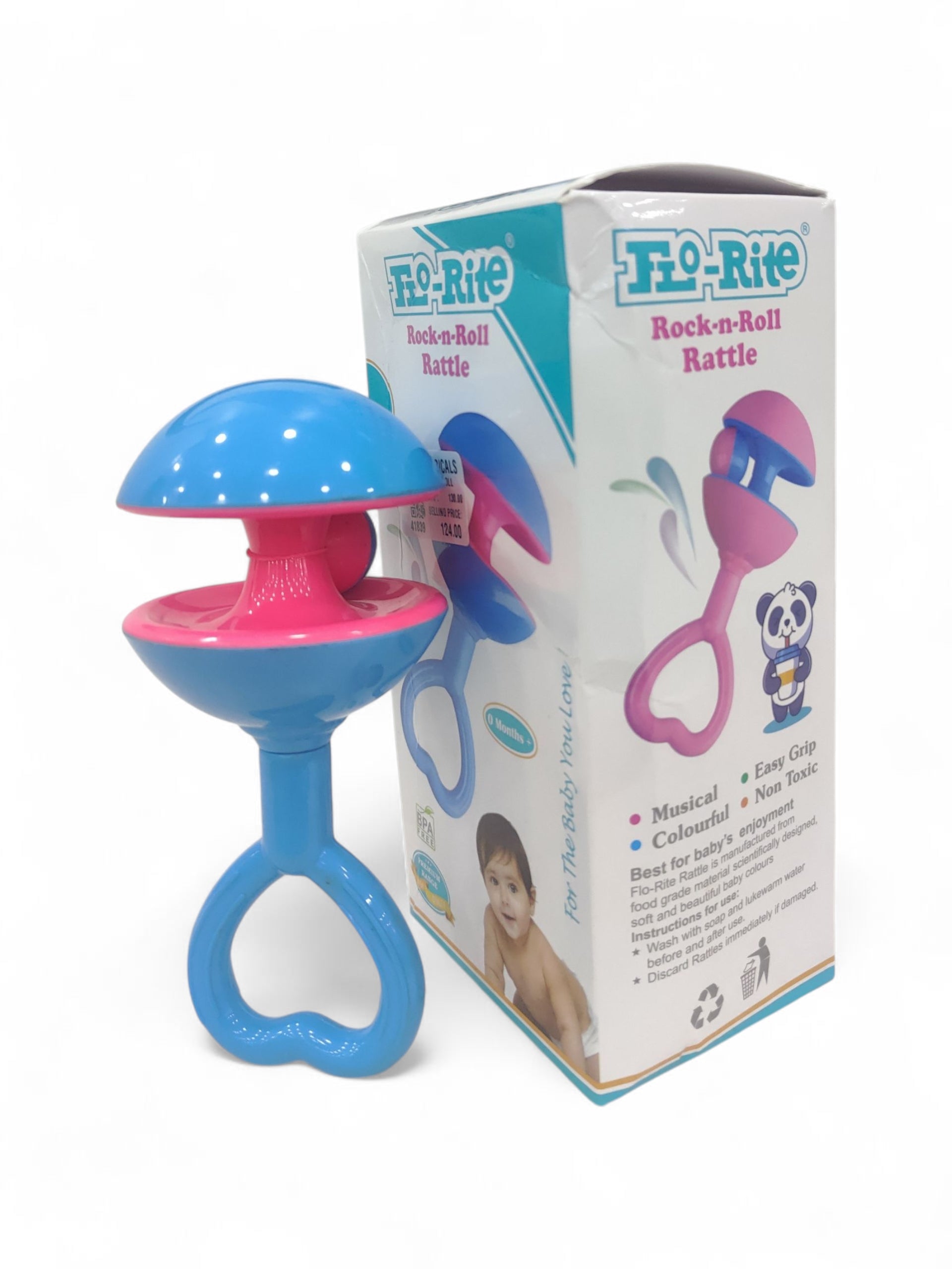 FLO RITE ROCK-N-ROLL RATTLE BLUE FLO RITE ROCK-N-ROLL RATTLE BLUE